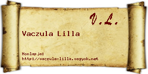 Vaczula Lilla névjegykártya